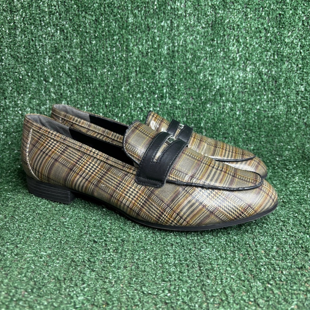Circus Sam Edelman Hannon Plaid Penny Loafer Dark Academia Flat Brown Womens 10